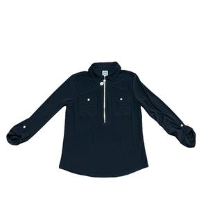 -NWOT- Anne Klein black and gold top.    T3